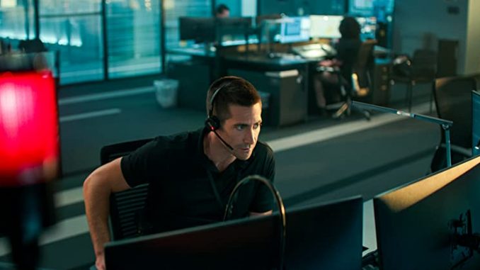 Jake Gyllenhaal is a dispatch officer receiving a kidnap call in "The Guilty"