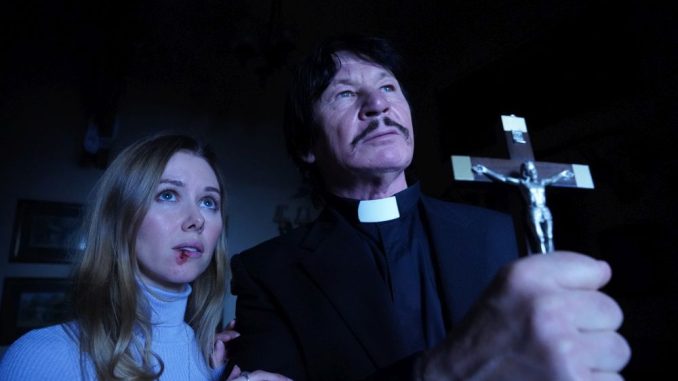 A tough priest with a troubled past must fight a demon in "Exorcist Vengeance"